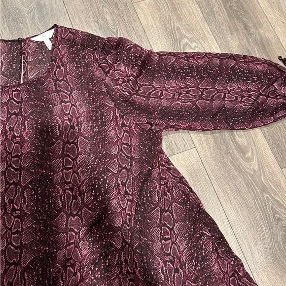 Addition Elle Ruffle Hem Snakeprint Dress - Picture 5 of 7